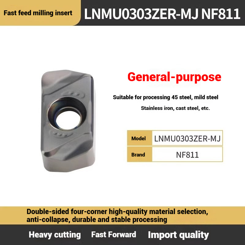 1113-EXN03R fast feed milling cutter disk Toshiba double-sided open roughness internal coolant water discharge milling cutter disk LNMU0303 milling cutter blade Shandong Denso Pricision Tools Co.,Ltd.